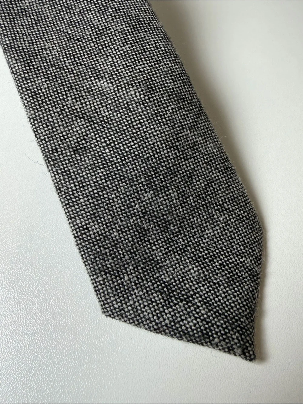 J. Crew Slim Modern Classic Birdseye Charcoal Gray Knit Tie